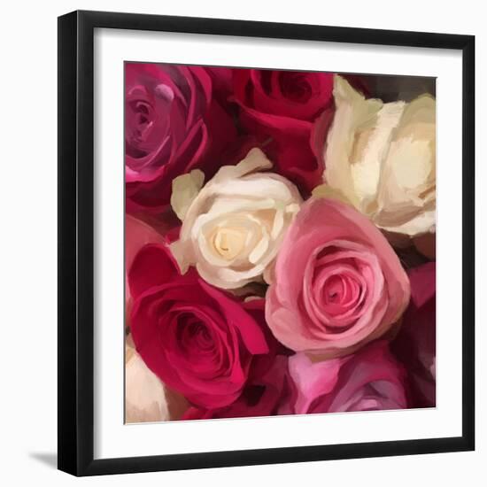 Pink Roses-Dan Meneely-Framed Art Print
