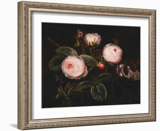 Pink Roses-Johan Laurentz Jensen-Framed Giclee Print