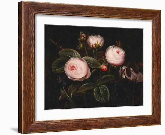 Pink Roses-Johan Laurentz Jensen-Framed Giclee Print