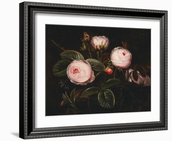 Pink Roses-Johan Laurentz Jensen-Framed Giclee Print