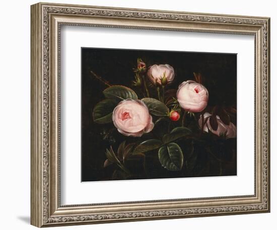 Pink Roses-Johan Laurentz Jensen-Framed Giclee Print