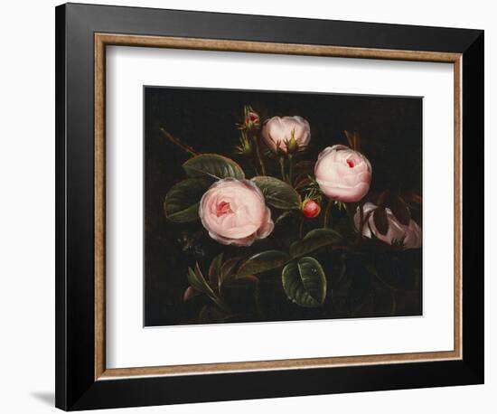 Pink Roses-Johan Laurentz Jensen-Framed Giclee Print