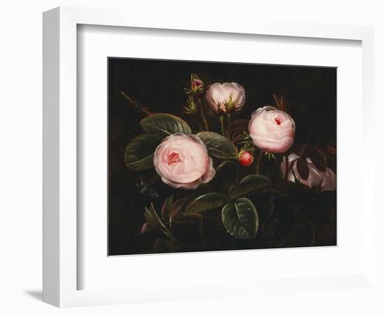 Pink Roses-Johan Laurentz Jensen-Framed Giclee Print