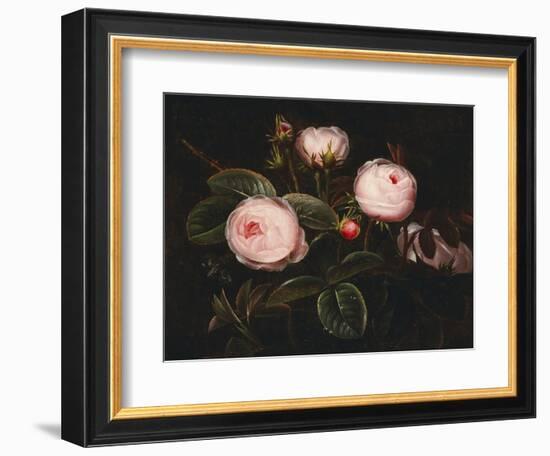 Pink Roses-Johan Laurentz Jensen-Framed Giclee Print