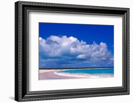 Pink Sand Beach, Harbour Island, Bahamas-Greg Johnston-Framed Photographic Print