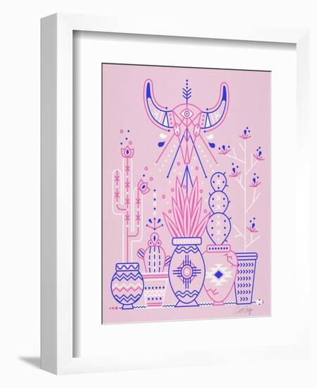 Pink Santa Fe Garden-Cat Coquillette-Framed Premium Giclee Print