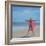 Pink Sari on the Beach-Lincoln Seligman-Framed Giclee Print