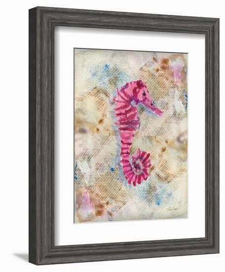 Pink Seahorse-LuAnn Roberto-Framed Art Print