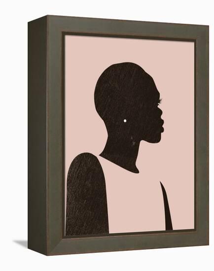 Pink Silhouette II-Jennifer Parker-Framed Stretched Canvas