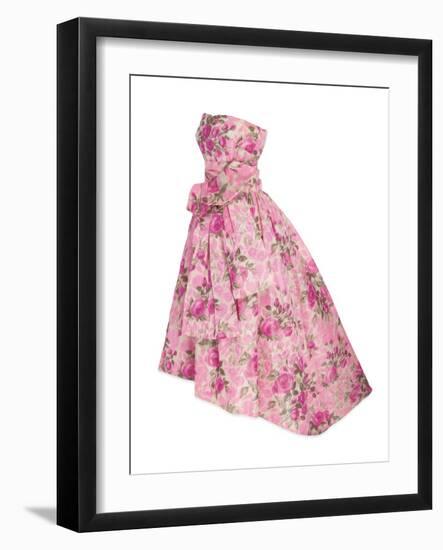 Pink Silk Taffeta Chine Gown, Yves Saint Laurent for Christian Dior, 1956-null-Framed Photographic Print