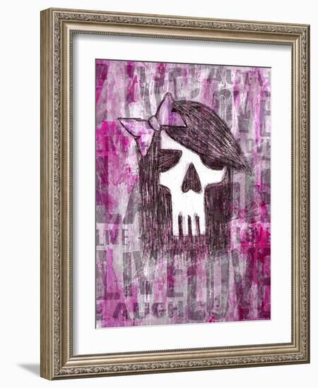 Pink Skull Princess-Roseanne Jones-Framed Giclee Print