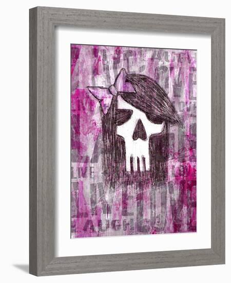 Pink Skull Princess-Roseanne Jones-Framed Giclee Print