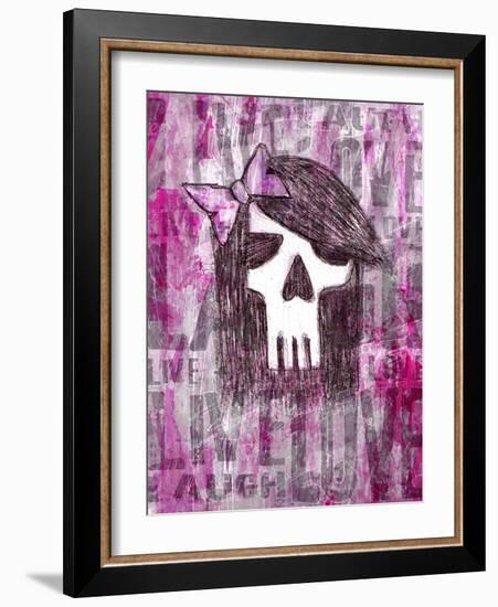 Pink Skull Princess-Roseanne Jones-Framed Giclee Print