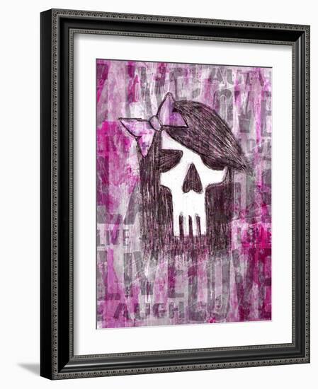 Pink Skull Princess-Roseanne Jones-Framed Giclee Print