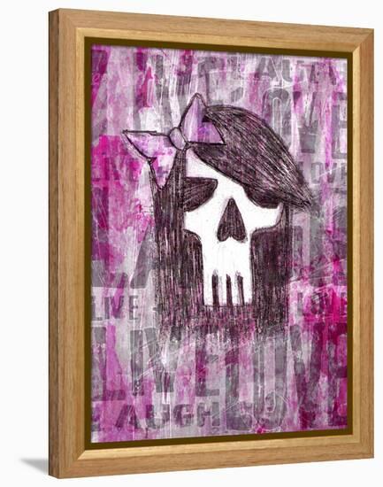 Pink Skull Princess-Roseanne Jones-Framed Premier Image Canvas