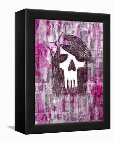 Pink Skull Princess-Roseanne Jones-Framed Premier Image Canvas