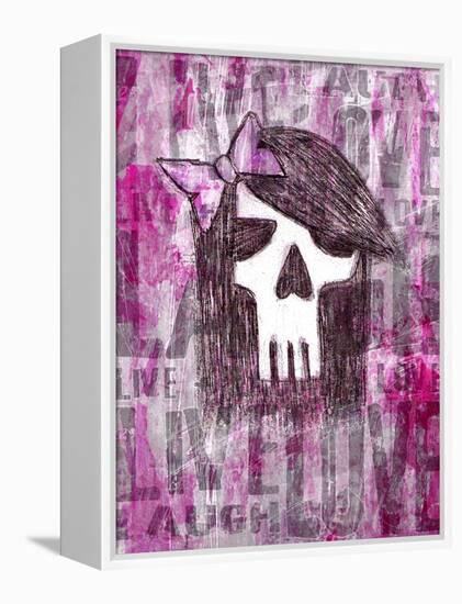 Pink Skull Princess-Roseanne Jones-Framed Premier Image Canvas