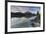 Pink Sky at Dawn Illuminates the Peaks Reflected in Lake Sils, Canton of Graubunden, Switzerland-Roberto Moiola-Framed Photographic Print