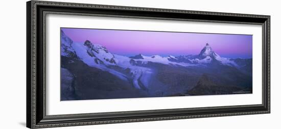 Pink Sky Before Sunrise Over the Lower Theodul Glacier and the Matterhorn Mountain, Swiss Alps-Ruth Tomlinson-Framed Photographic Print