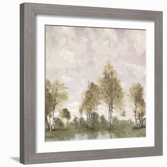 Pink Sky Pond-Christy McKee-Framed Art Print