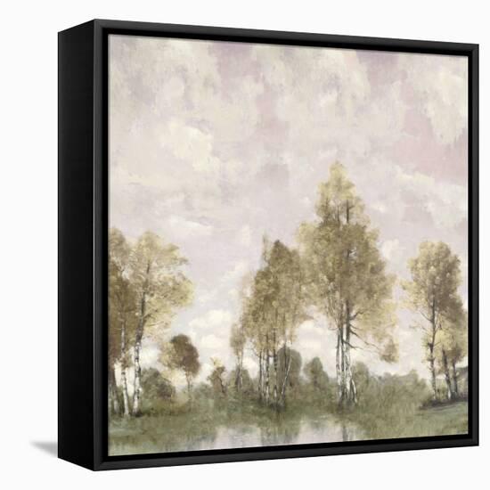 Pink Sky Pond-Christy McKee-Framed Stretched Canvas