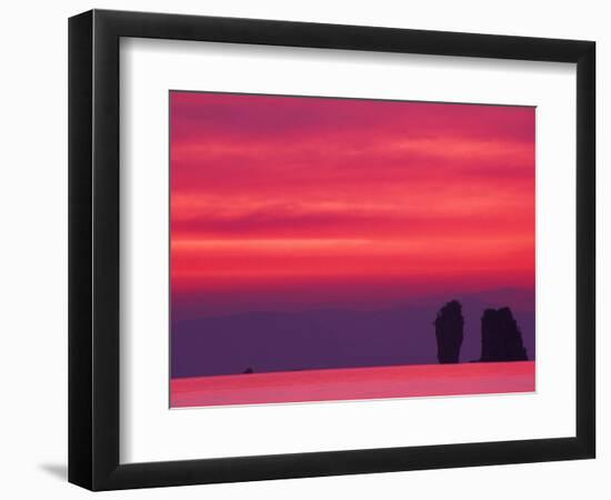 Pink Sky Reflected in Sea With Karst Islands, Phang Nga Bay, Thailand-Merrill Images-Framed Photographic Print