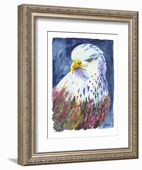 Pink Speckled Eagle-Kerstin Stock-Framed Art Print
