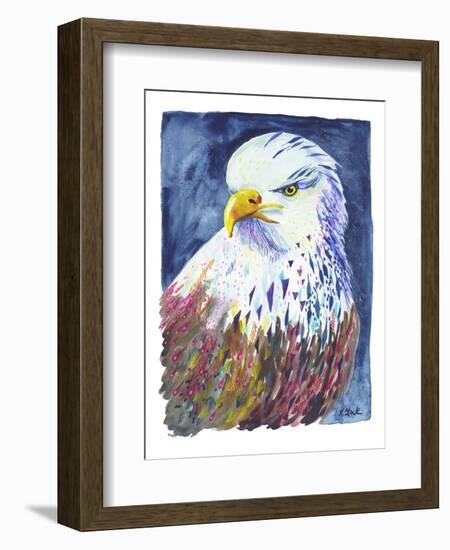 Pink Speckled Eagle-Kerstin Stock-Framed Art Print