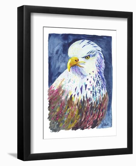 Pink Speckled Eagle-Kerstin Stock-Framed Art Print