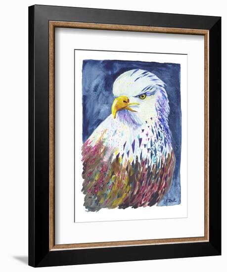 Pink Speckled Eagle-Kerstin Stock-Framed Art Print