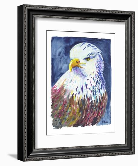 Pink Speckled Eagle-Kerstin Stock-Framed Art Print