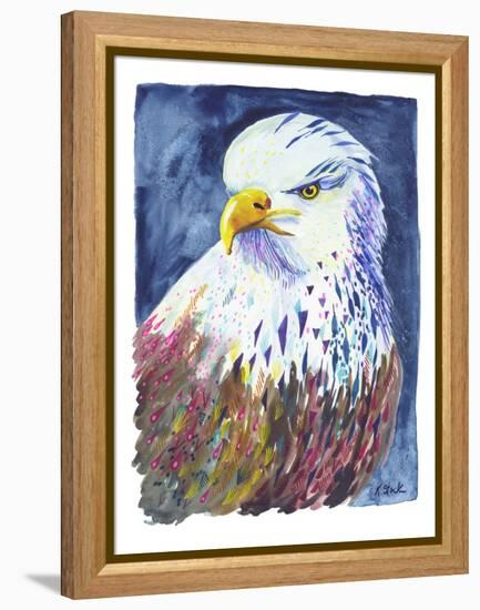 Pink Speckled Eagle-Kerstin Stock-Framed Stretched Canvas