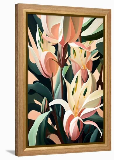 Pink Spotted Lily-Lea Faucher-Framed Stretched Canvas