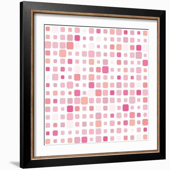 Pink Square Mosaic-SvetlanaR-Framed Art Print