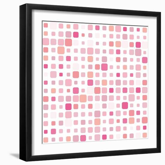 Pink Square Mosaic-SvetlanaR-Framed Art Print