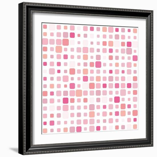 Pink Square Mosaic-SvetlanaR-Framed Art Print
