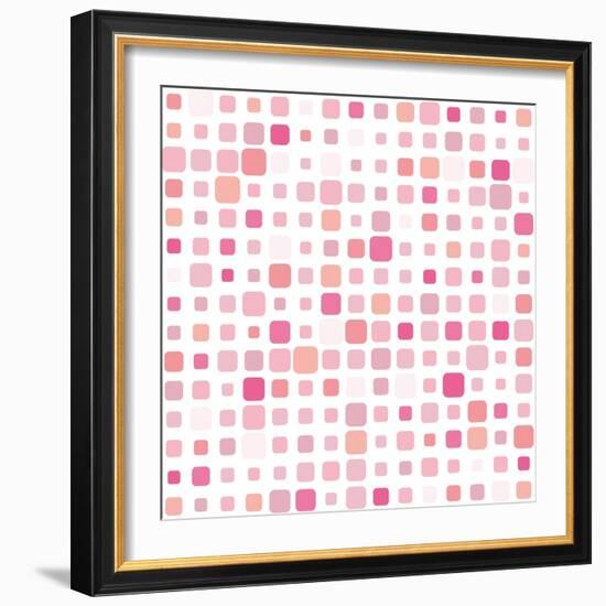 Pink Square Mosaic-SvetlanaR-Framed Art Print