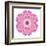 Pink Strawflower Flower Kaleidoscope-tr3gi-Framed Art Print