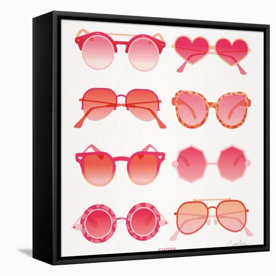 Pink Sunglasses-Cat Coquillette-Framed Stretched Canvas