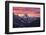 Pink sunrise on Antelao and Cortina d'Ampezzo valley in winter with snow, Dolomites-Francesco Fanti-Framed Photographic Print