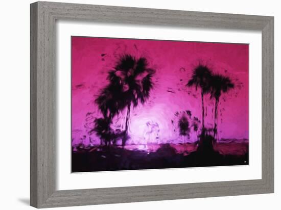 Pink Sunset - In the Style of Oil Painting-Philippe Hugonnard-Framed Giclee Print