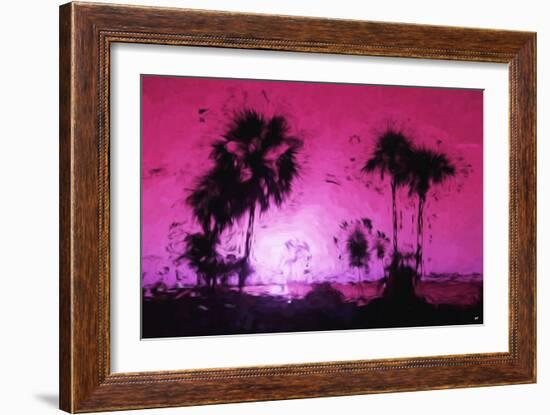 Pink Sunset - In the Style of Oil Painting-Philippe Hugonnard-Framed Giclee Print