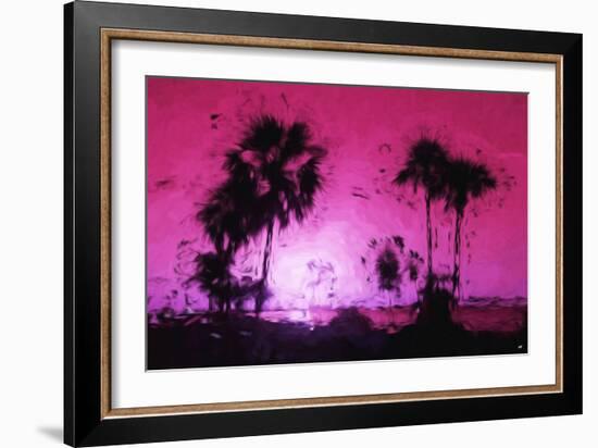 Pink Sunset - In the Style of Oil Painting-Philippe Hugonnard-Framed Giclee Print