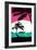 Pink Sunset Surf Panel-Hugo Edwins-Framed Art Print