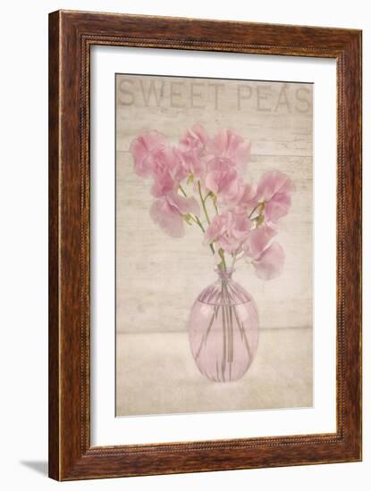 Pink Sweet Peas-Cora Niele-Framed Photographic Print