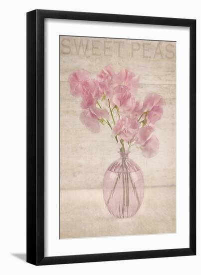 Pink Sweet Peas-Cora Niele-Framed Photographic Print