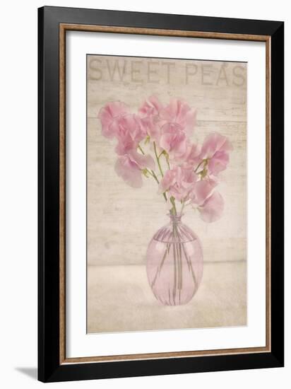 Pink Sweet Peas-Cora Niele-Framed Photographic Print