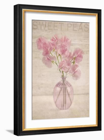 Pink Sweet Peas-Cora Niele-Framed Photographic Print