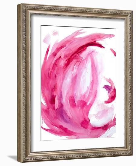 Pink Swirl II-L. Hewitt-Framed Art Print