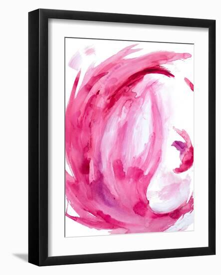 Pink Swirl II-L. Hewitt-Framed Art Print